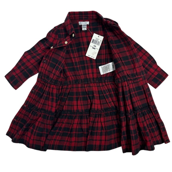 RALPH LAUREN Baby Girls Plaid Cotton Twill Shirtdress SIZE 18months - Picture 6 of 10